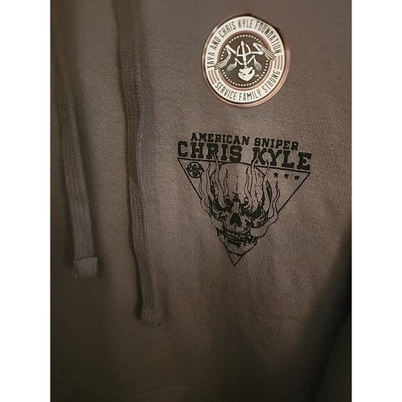 Howitzer Style Men's Hoodie CHRIS KYLE WAR Skull Freedom Grunt MFG Small NWT CR3 - Picture 5 of 7